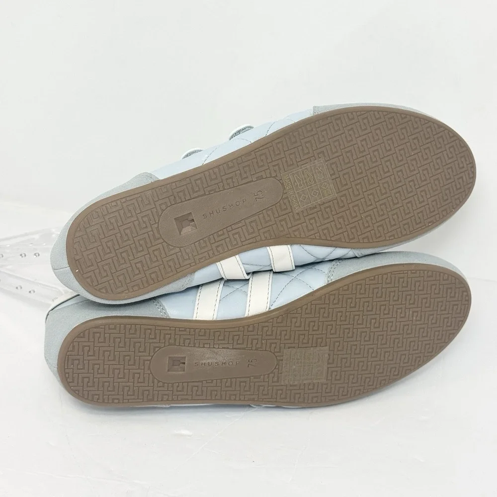 ShuShop Salome Ballet Sneakers Women's 7.5 Blue Mary Jane Flats Preppy Sporty